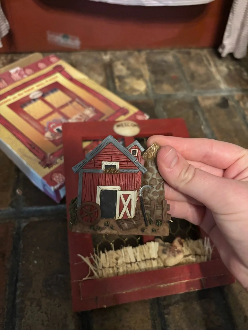 'Down on the Farm' Wall Plaque - Red Farmhouse Accent